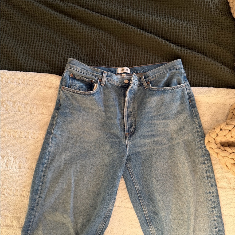 Agolde Light Blue Straight Leg Jeans